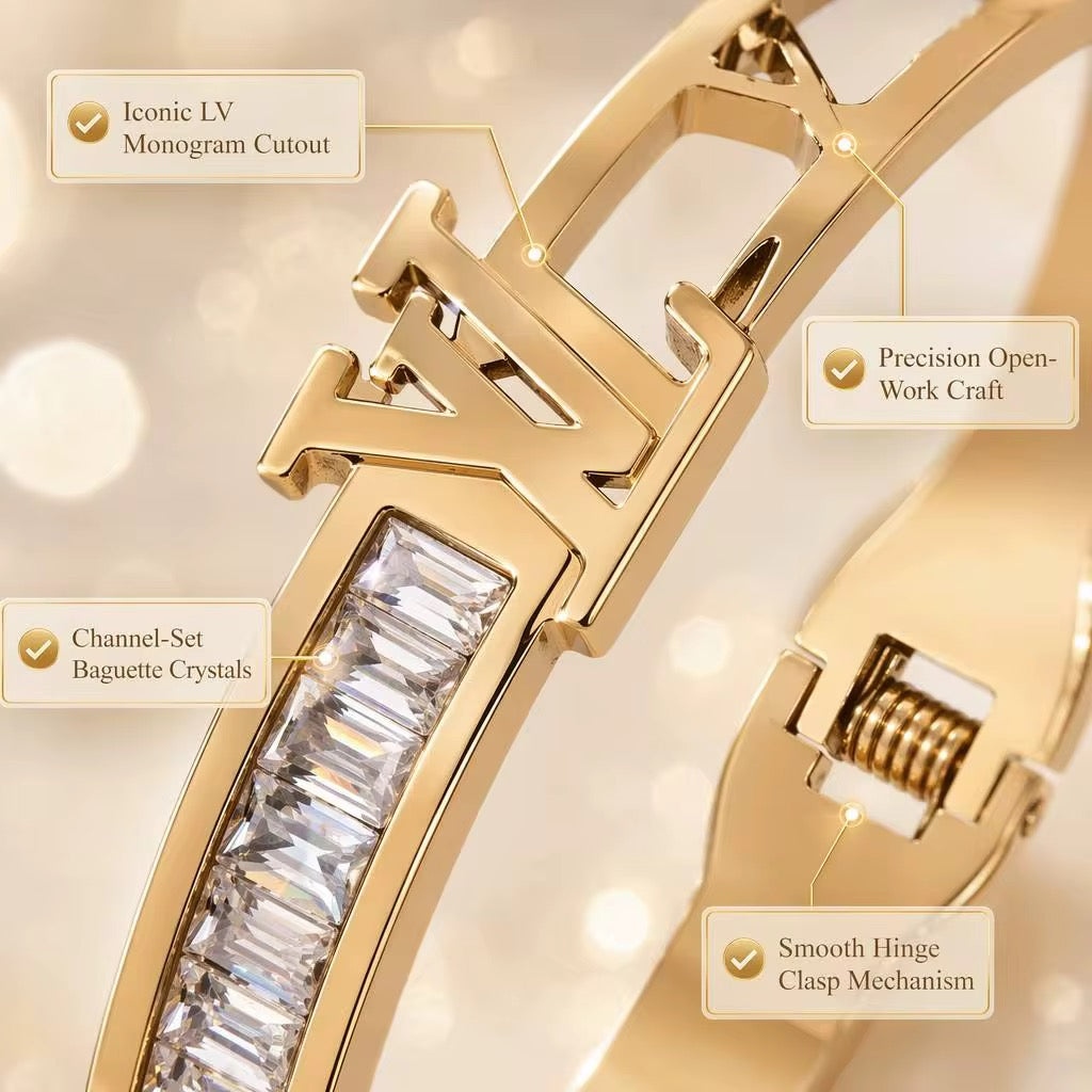 LV-Inspired 14K Gold-Plated Snap Bracelet – Only $19.95!