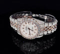 Two-Tone Unisex Rose Gold Watch with Moissanite